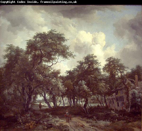 Meindert Hobbema Hut among Trees